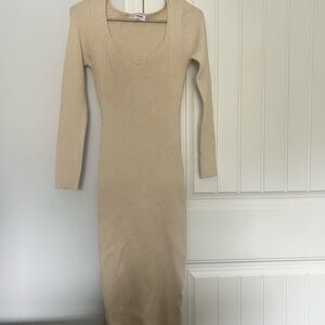 The Workshop Beige Knit Dress